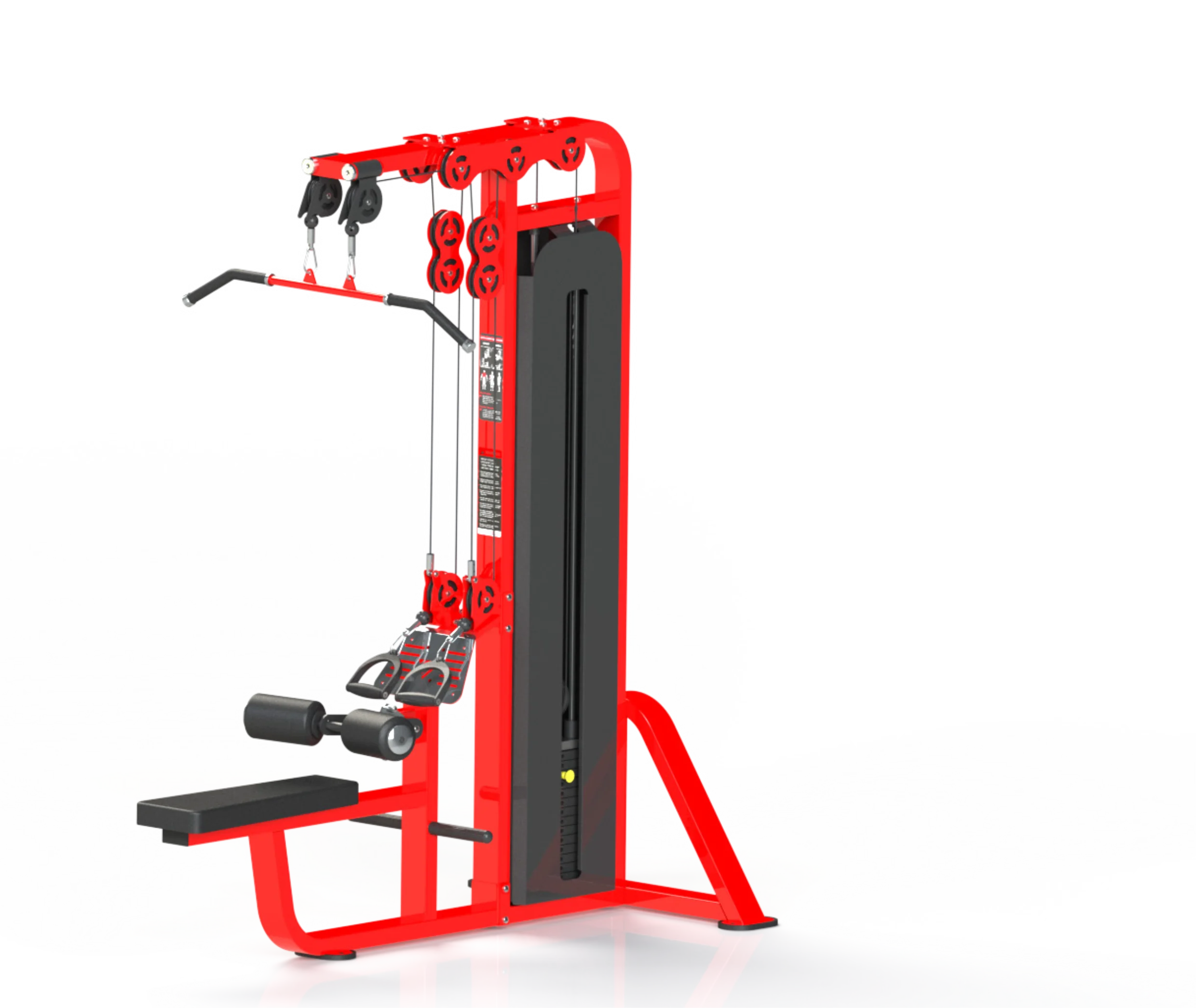 LAT PULL DOWN WITH ROWING DOUBLE PULLEY