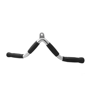 Gym Handle V Shaped Tricep Press Down Bar with Rubber Handgrips Triceps Bar