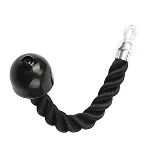 Tricep Rope Single Grip Pull Down Bicep Cable Attachment Exercises Black Nylon 14.5"