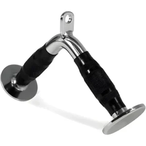 V-Shaped Triceps Bar, Anti-Slip Textured Handle, Chrome-Plated Steel, for Gym Exercise Machine