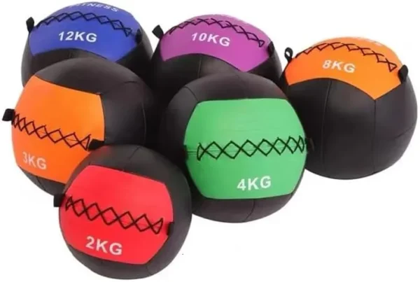 Leather Wall Ball (25 lbs) | PVC Leather | Medicine Ball | PP Material | Core Strengthening | Smooth Grip
