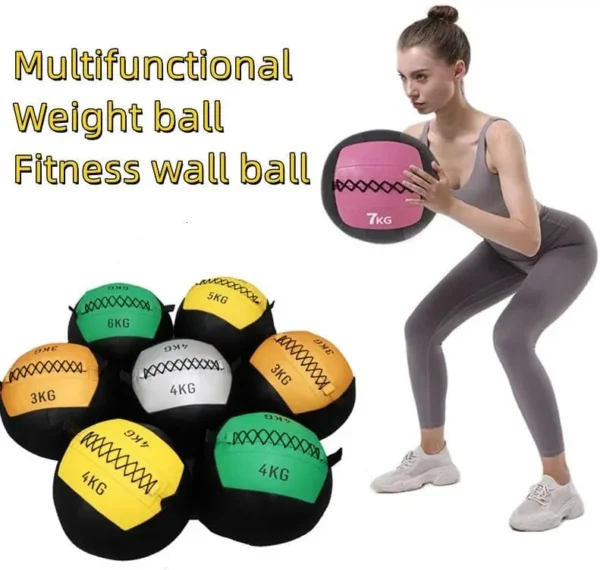 Leather Wall Ball (25 lbs) | PVC Leather | Medicine Ball | PP Material | Core Strengthening | Smooth Grip - Image 5
