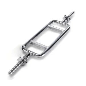 Threaded Solid Chrome Triceps Bar for Weightlifting and Bodybuilding Dia 28 mm