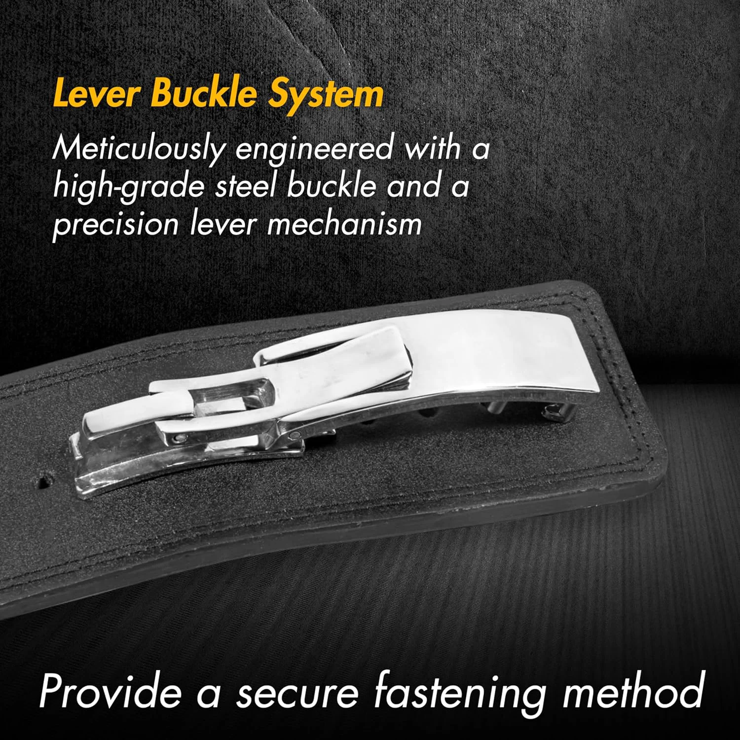 Lever Buckle Leather Power Lifting Belt - Image 2