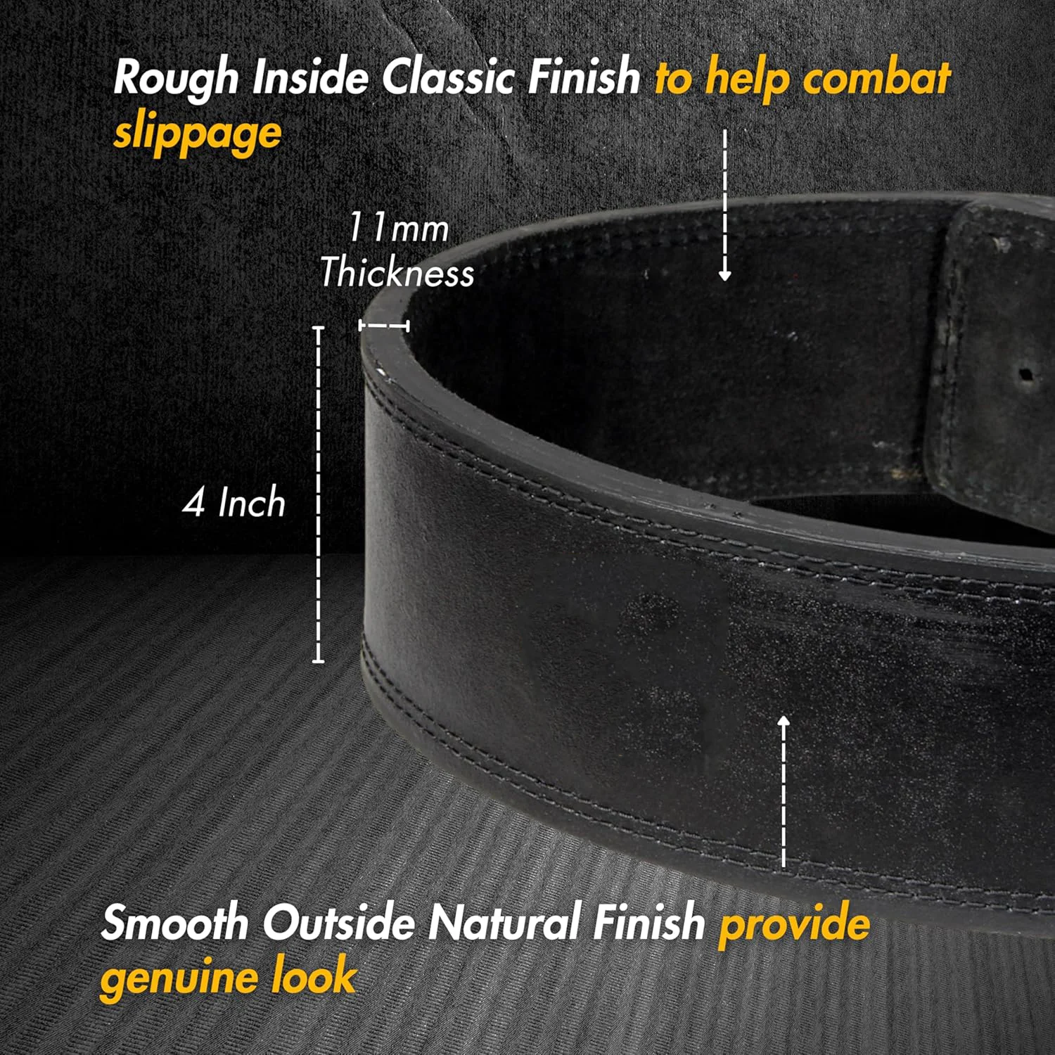 Lever Buckle Leather Power Lifting Belt - Image 5