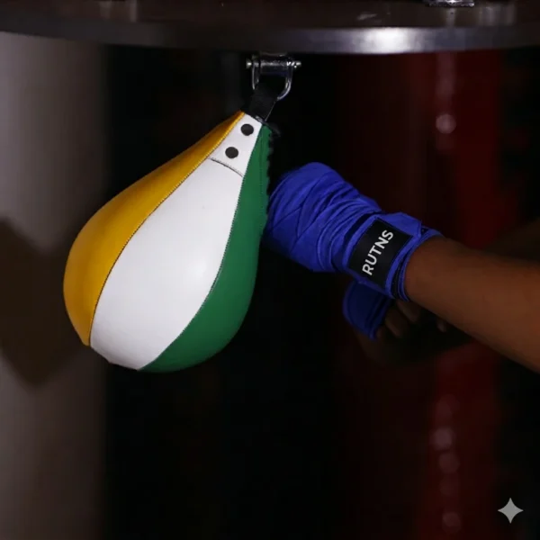 Speed Ball Style Leather Speed Ball with Stand – Durable Boxing Speed Bag for Training