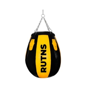 Rutns Vinyl Round Body Snatcher Punching Bag (Yellow Black)